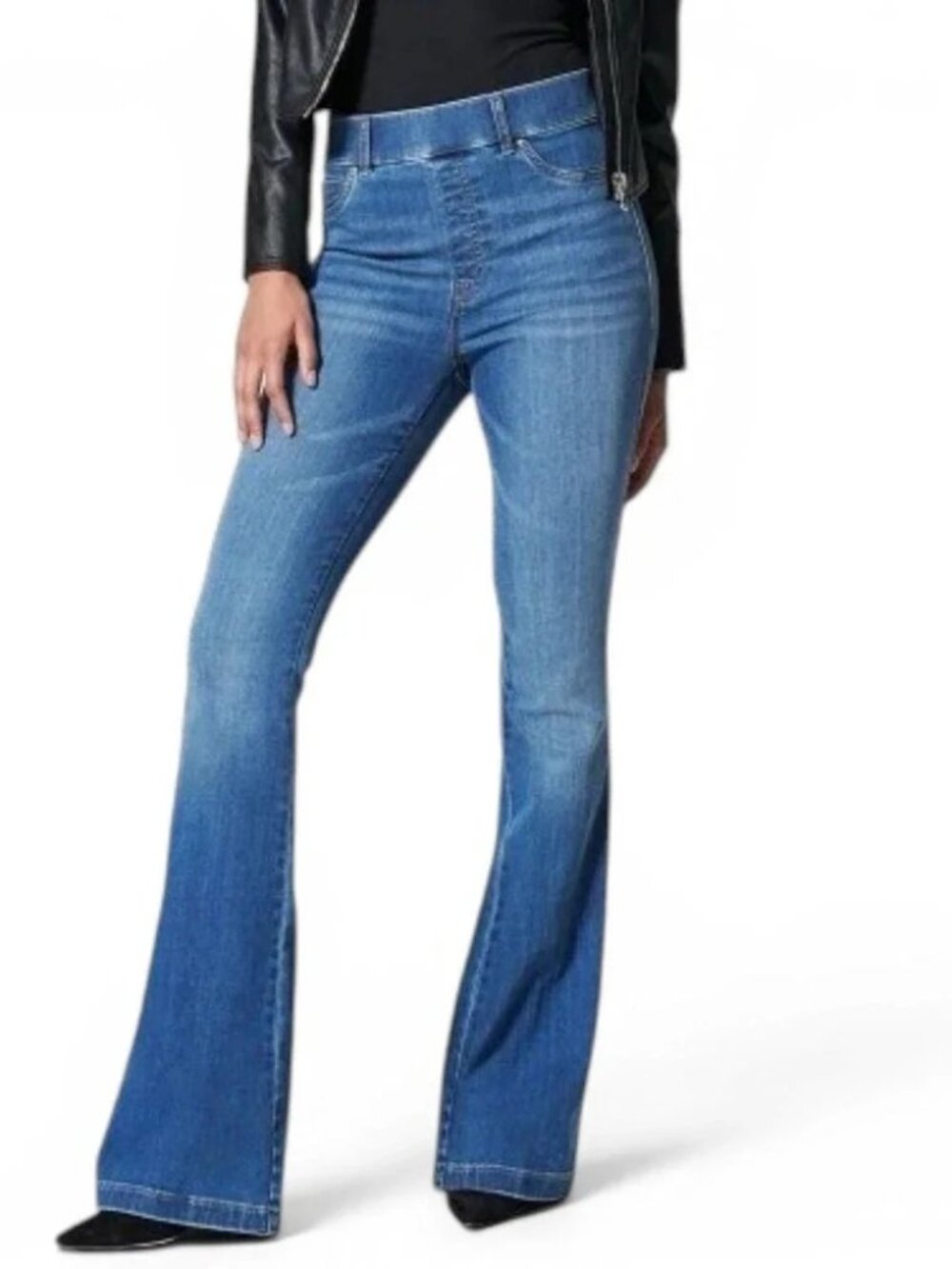 SPANX SPANXShape EveryWear Pull-On Flare Jeans, Authentic Blue, M